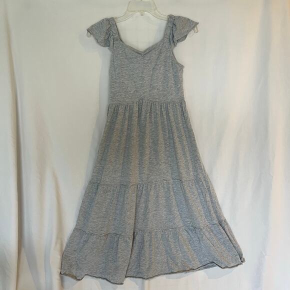 Art Class Girls's Gray Flutter Sleeve Maxi Dress Size M spring summer - Picture 1 of 5